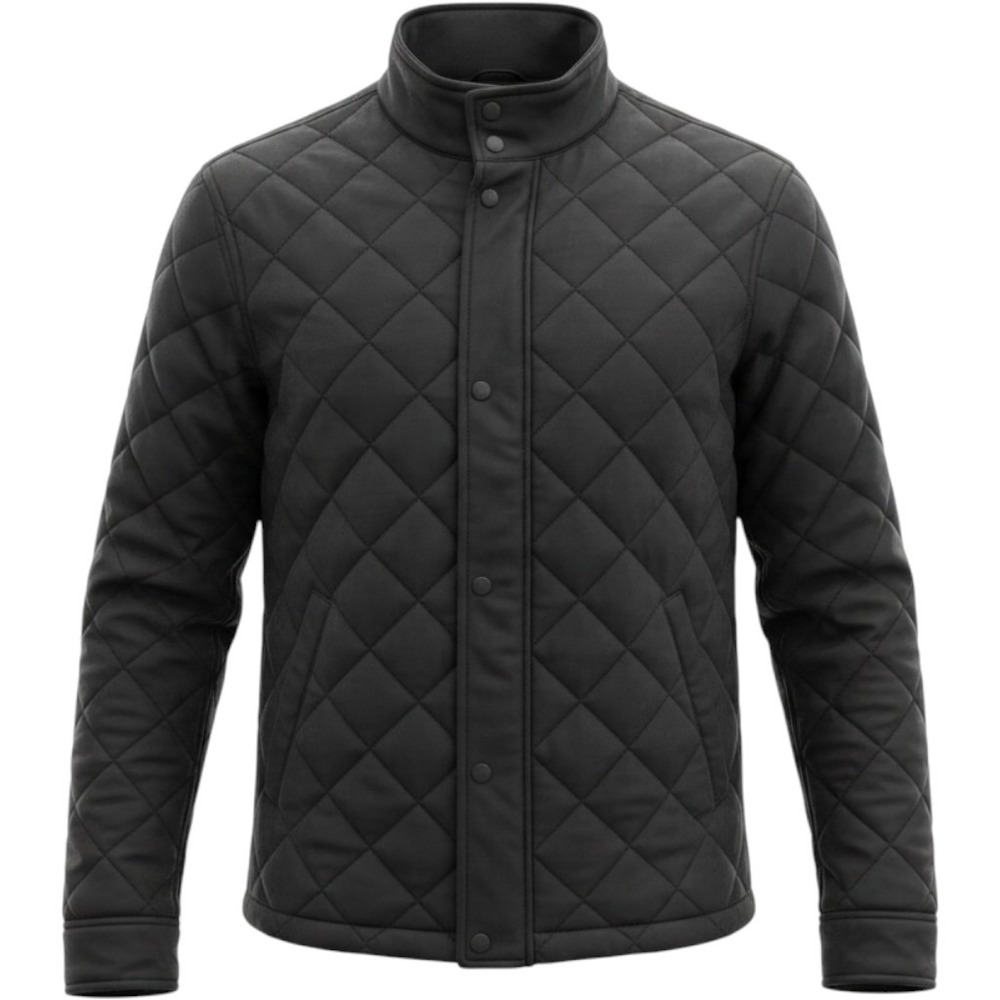 Banana Republic WR Quilted Bomber Jacket Black Water Resistant Mens Medium